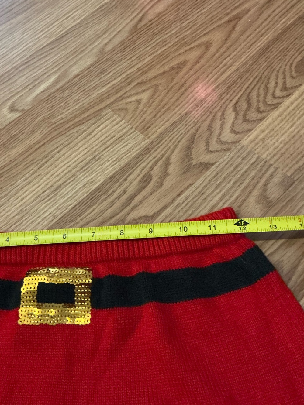 Planet Gold Christmas Santa Mini Skirt Size Small - Picture 4 of 6